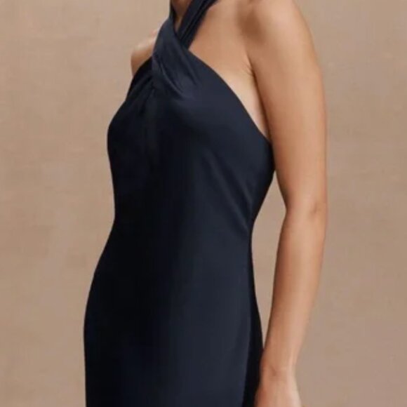 BHLDN Ruby Twist Halter Satin Gown - Picture 2 of 3